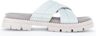 Gabor Comfort Slippers - Dames - Sandalen - Blauw - 38 1/2 EU - Leer - Schoenen