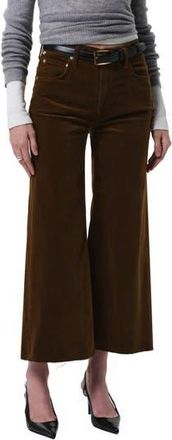 Citizens Of Humanity Lyra Raw Hem Ankle Wide Leg Corduroy Pants in Manuka Bronze at Nordstrom Rack, Size 30