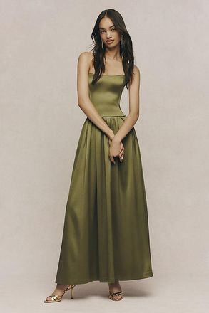 BHLDN Mia Strapless Fit-and-Flare Maxi Dress