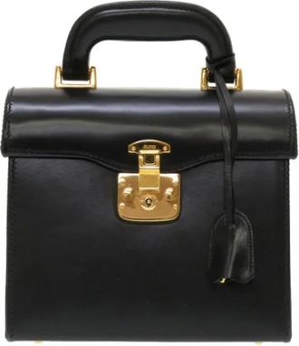 Gucci Tweedehands leren handtassen - Dames - Vintage Handtas - Zwart - ONE Size - Vintage
