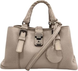 Bottega Veneta Pre-owned Vintage Handbag - Dames - Vintage Handtas - Grijs - ONE Size - Leer - Vintage