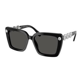 Swarovski Sk6032 Sunglasses - female - Swarovski - Sunglasses - Black - 55 MM - Accessories