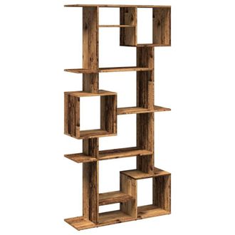 Berkfield Home Book Cabinet Old Wood 92x29x188 cm Engineered Wood in Brown | Size: 92 x 29 x 188 cm
