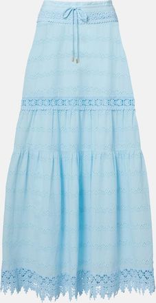 Melissa Odabash Gonna lunga Alessia in cotone sangallo