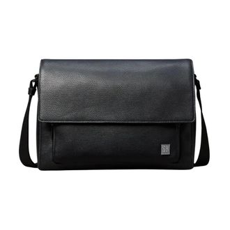 Calvin Klein Cross Body Bags, male, Black, Size: ONE SIZE Emblem Hw Flap Messenger