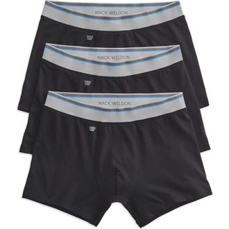 Mack Weldon 3-Pack Cloud FX Trunks in True Black at Nordstrom, Size X-Large