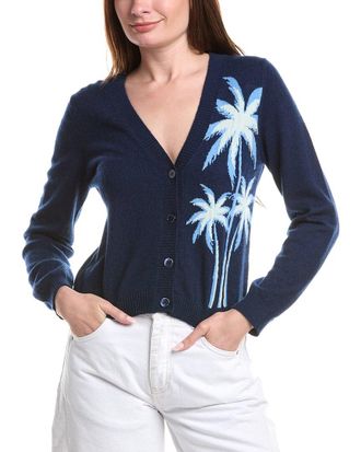 Isla Leah Palm Tree Cashmere Cardigan