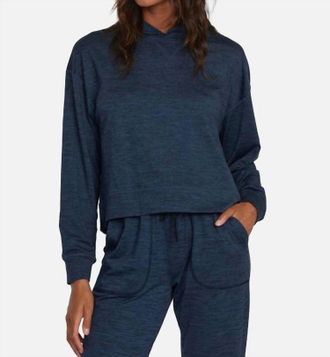 Rvca C-Able Cropped Workout Hoodie In Midnight