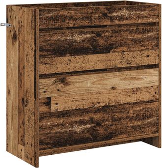 vidaXL Gabinete De Ba&ntilde;o Debajo Del Lavabo Madera Envejecida Vidaxl
