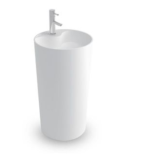 Ambra Colecci&oacute;n Ambra Fregadero De Pedestal, Columna De Solidsurface 45 Cm - Bianca