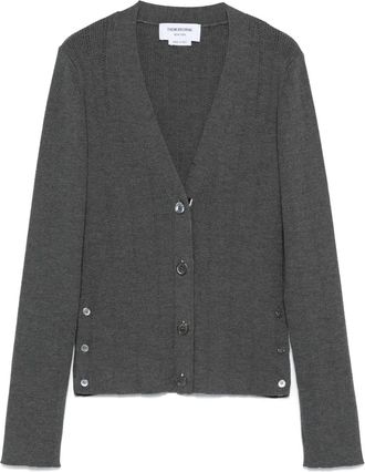 Thom Browne Cardigan a coste - Grigio