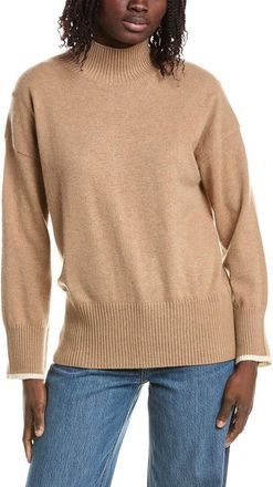 Isla Alex Split Hem Mock Neck Cashmere Sweater