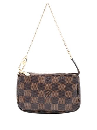 Louis Vuitton Borsa a mano mini in tela Damier Eb&egrave;ne 2021 - Marrone