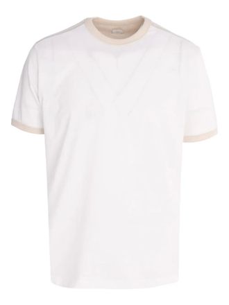 Eleventy contrast trim T-shirt - White
