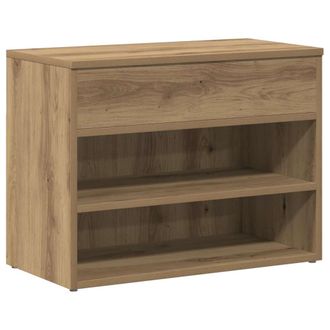 vidaXL Vidaxl - Banco Zapatero Madera De Ingenier&iacute;a Roble Artisan 60x30x45 Cm
