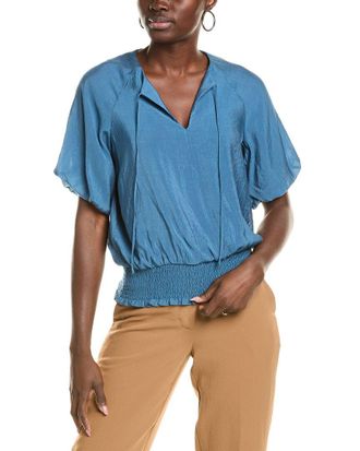 Vince Camuto Smocked Blouson Top