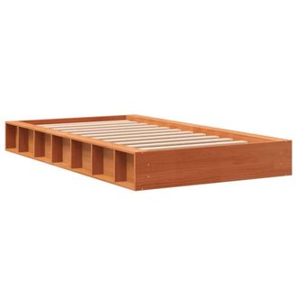 Berkfield Home Beautiful Bed Frame without Mattress Wax Brown 90x190 cm Single S