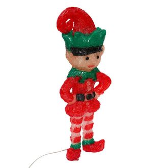 F&eacute;&eacute;ric Lights & Christmas Elfo Acr&iacute;lico Iluminado Forma 60 Led H.50cm Al Aire Libre - Feeric Lights & Christmas