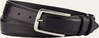 Bontoni Mens 35mm Burnished Leather Belt