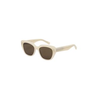 Saint Laurent Zonnebrillen - Dames - Accessoires - Beige - Maat: 52 MM