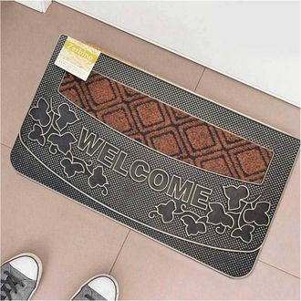 Trade Shop Trade Shop - Tappeto Zerbino Welcome Piante 45x75cm In Gomma E Fibra Cocco 4 Colori Ingresso