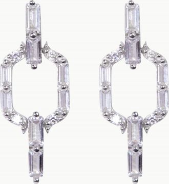 Nickho Rey Womens Liam Earrings In White Rhodium