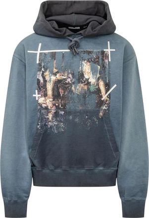 Off-white Hoodies & sweatvesten, Heren, Blauw, L, Katoen, Hoodie