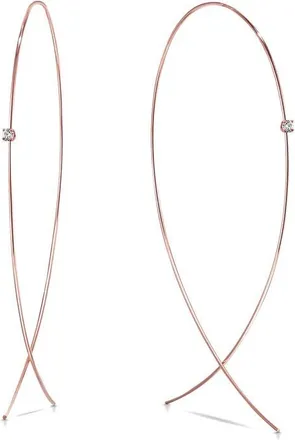Lana Jewelry 14K Gold Large Upside Down Diamond Hoop Earrings in Rose Gold at Nordstrom