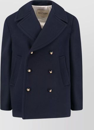 Valentino belted double-breasted jacket gold buttons