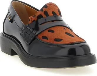 Tod's Leopard Print Pony Hair Loafer - Black