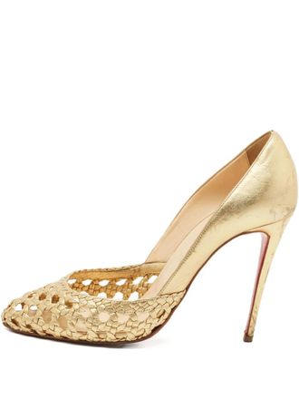 Christian Louboutin 1148550 Gold - women - Leather/Leather/Leather - 37.5