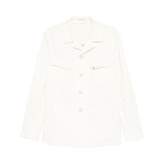Tagliatore Light Jackets, male, Beige, Size: XL Spread-Collar Shirt Jacket
