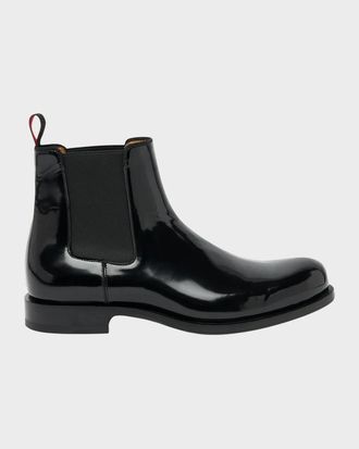 Christian Louboutin Men & apos;s Choucair Patent Leather Chelsea Boots