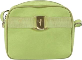 Ferragamo Pre-owned Leren Schoudertas - Dames - Vintage Schoudertas - Groen - ONE Size - Leer - Vintage