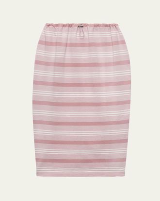 Prada Striped Jersey Pencil Skirt