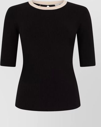 Elisabetta Franchi fitted three quarter sleeve knit top