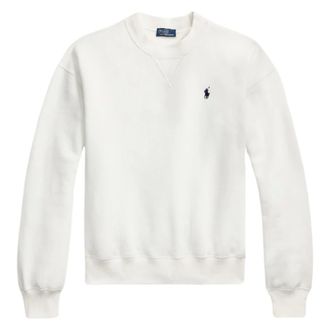 Polo Ralph Lauren Fleece Crewneck Sweatshirt - female - Polo Ralph Lauren - Sweatshirts - White - L - Sweatshirts & Hoodies