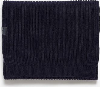 Oliver Sweeney Mens Oliver Sweeney Wool Blend Ribbed Scarf - Navy - Size: ONE size