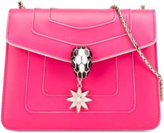 Bulgari Pre-owned Cross Body Bags, female, Pink, Size: ONE SIZE Pre-owned Leather Shoulder Bag