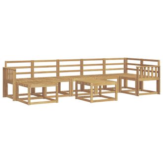 vidaXL Conjunto De Sof&aacute;s De Exterior 8 Pcs Blanco Vidaxl