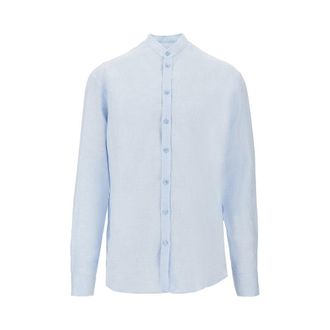 Emporio Armani Guru collar linen shirt Man XXL