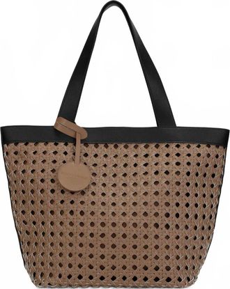 Ilse Jacobsen Womens Shopper Tote Bag In Mocca, Black