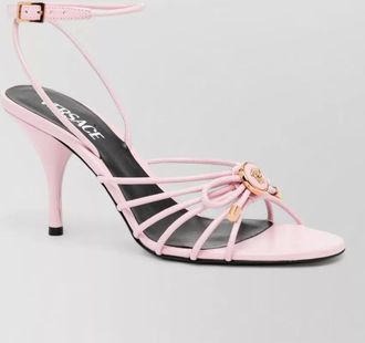 Versace sandal heel open toe silk nylon straps