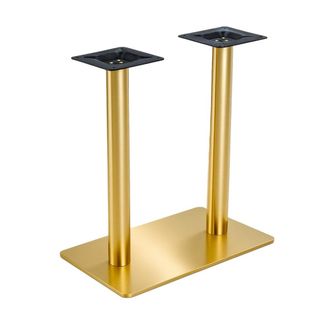 Oviala Pata de mesa doble de metal dorado de 72 cm