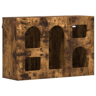 vidaXL Mueble Colgante Con Estante Roble Ahumado 60 X 20 X 40 Cm Vidaxl