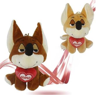 Trade Shop Trade Shop - Volpe Peluche 22 Cm Con Cuore Ti Amo Idea Regalo San Valentino Col. Ass. 92447
