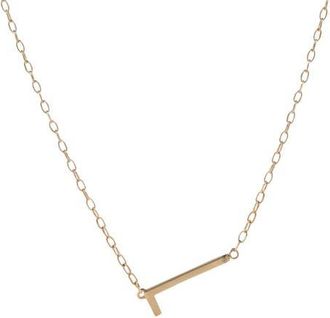 Alex and Ani Gold Elongated Initial Pendant Necklace in Gold - L at Nordstrom