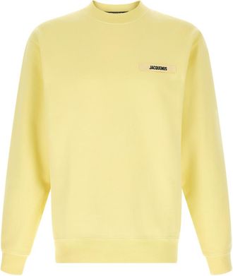 Jacquemus Yellow Crew Neck Logo Sweatshirt