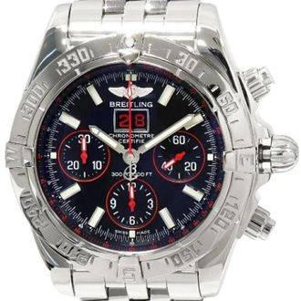Breitling Pre-owned Blackbird Red Strike Roestvrijstalen Limited Edition - Heren - Pre-owned - Zwart - Maat: ONE Size