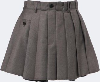 Acne Studios Minifalda plisada de lana